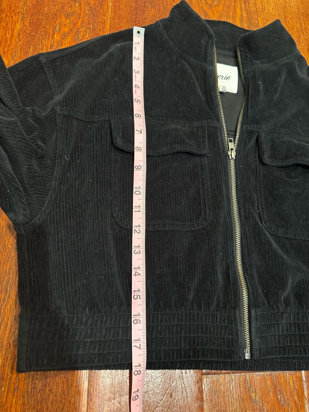 aerie Black Corduroy High-Rise Flare Pants & Jacket Set - Picture 5 of 9